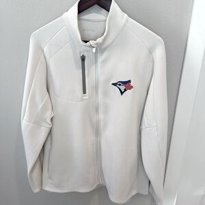 OFFICIAL MLB TORONTO BLUE JAYS WOMEN’S JACKET IN WHITE SIZE 2XL